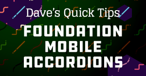 Mobile Accordions in Foundation - banner