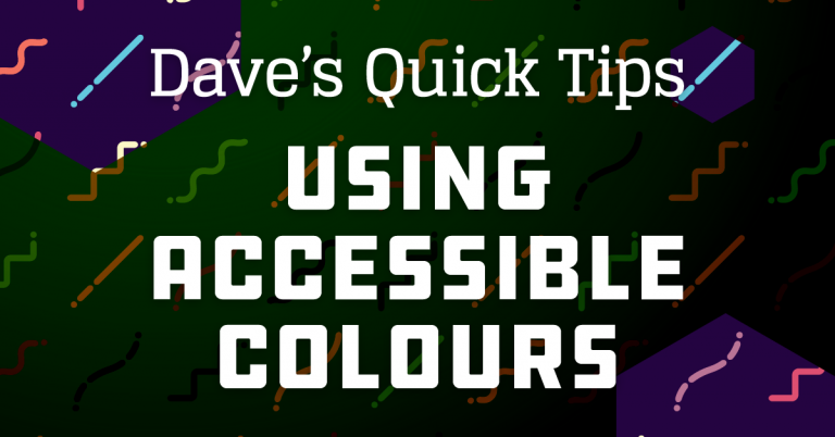 Using Accessible Colours banner