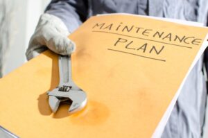 Maintenance plan folder and wrench