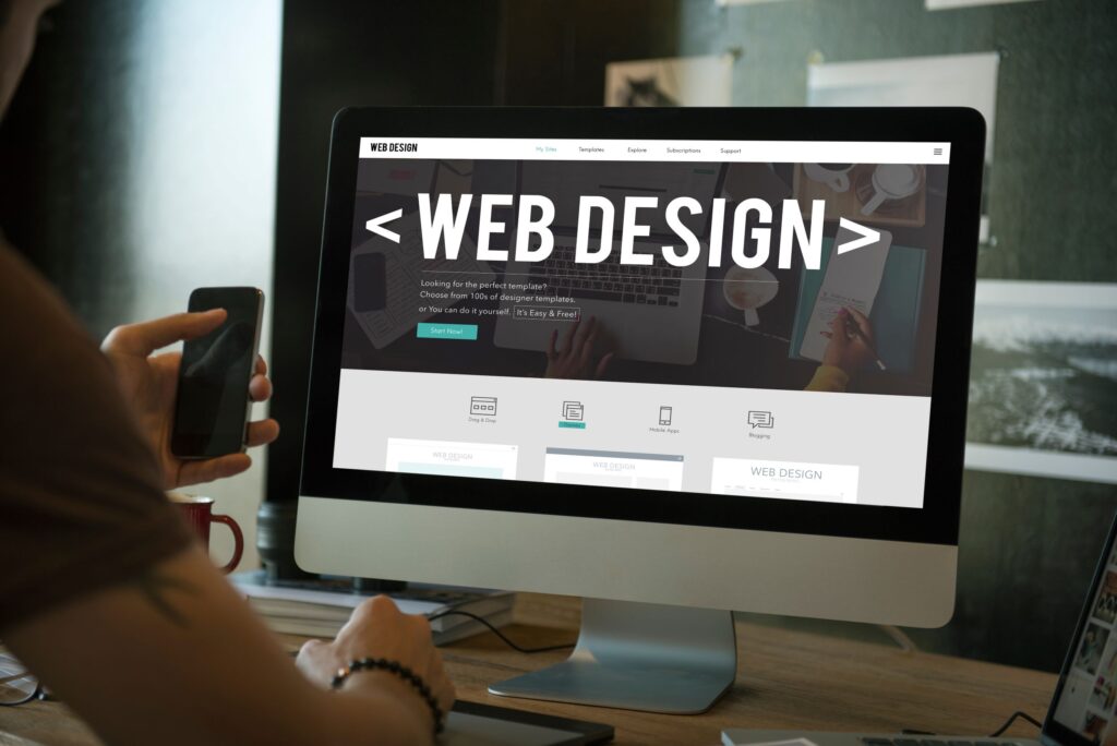 Desktop Showing Web Design
